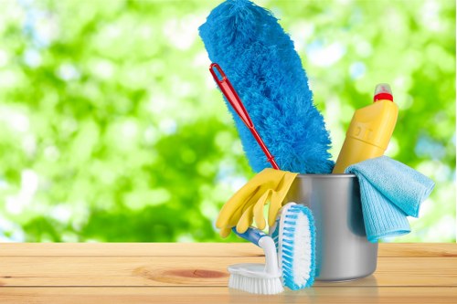 Technician preparing equipment for carpet cleaning in a Tufnell Park home