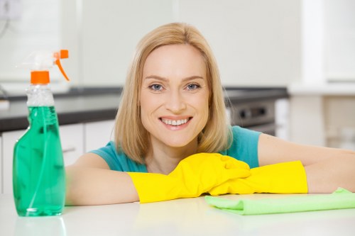 Expert carpet cleaner working on a residential carpet